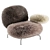 Elegant Italian Edra Cipria Armchair 3D model small image 1