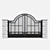 Elegant Iron Gates - Enhance Your Entrance 3D model small image 5