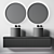 Elegant Bathroom Console: 1800mm x 400mm x 520mm 3D model small image 3