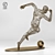Modern Metal Men Statue 3D model small image 5