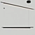 Elegant LED Pendant Light Bar 3D model small image 1