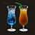 Luminous Cocktail Glass Set 3D model small image 2