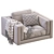 Flexform LUCIEN Armchair: Stylish Comfort for Your Space 3D model small image 5