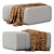 Cooper Fabric Ottoman: Stylish & Functional 3D model small image 1