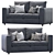 Finnala 2 Seat Sofa: Stylish & Functional 3D model small image 1