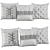 Elegant 2014 Decorative Pillows 3D model small image 2