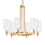 Elegant Storm Shade Chandelier 3D model small image 1