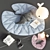 Nursery Decor Set: Leaf Rug, Stingray Pillow, Moby Floor Lamp 3D model small image 6