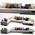 Sleek Minotti White Sofa 3D model small image 8