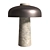 Sleek Travertine Bronze Table Lamp 3D model small image 1