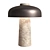 Sleek Travertine Bronze Table Lamp 3D model small image 2