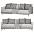 Italian Designer Ditre Italia Krisby Sofa 3D model small image 7