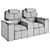 Figueras Hollywood 5400 Cinema Seating 3D model small image 3