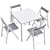 Melltorp & Terje - Stylish White Table & Folding Chair 3D model small image 2