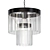 Clear Glass Pendant Lamp: Odeon Sophistication 3D model small image 1