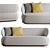 Nika Zupanc Designed Clip Sofa 3D model small image 2