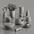 Floral Kitchen Decor Set 3D model small image 5