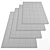 Modern Rectangular Rugs Set 3D model small image 3