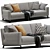 Modern Molteni Lido Sofa: Sleek Design & Comfort 3D model small image 8