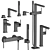 Grohe Plus Wall-Mounted Bath Mixer Set 3D model small image 4