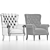 Dalhousie Leather Armchair: Tufted Elegance in Compact Dimensions 3D model small image 4