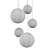 PAOLA PALANTIR 5-Light Cluster Marrone 3D model small image 2