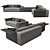Luxury Freeman Minotti Sofa 3D model small image 1