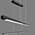 Sleek Black LED Pendant Light 3D model small image 1
