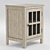 Elegant Glass-Paneled Accent Cabinet 3D model small image 9