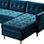 Sagunto Corner Sofa Bed 3D model small image 3