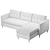 Sagunto Corner Sofa Bed 3D model small image 4