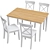 Danderyd & Ingolf Oak Dining Set 3D model small image 2