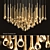 Elegant Eyelet Chandelier - 190cm Length 3D model small image 1