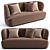 Gubi Beetle 190cm Sofa 3D model small image 1