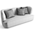 Gubi Beetle 190cm Sofa 3D model small image 6