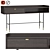 Elegant Walnut Writing Desk 3D model small image 1