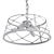 Sleek Wire Pendant Chandelier 3D model small image 2