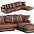 B&B Italia Noonu L: Luxurious Leather Sofa 3D model small image 1