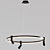 Modern Hanging Lamps: Black & White, 80cm | Aliexpress 3D model small image 3