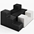 B&B Italia Chess Pouf 3D model small image 2