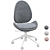 Hattefjäll Beige Office Chair 3D model small image 5