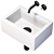 Compact Wall Mount Bathroom Sink 3D model small image 1