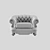 Luxury OM Armchair: Koh-I-Noor 3D model small image 2
