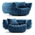 Elegant Baxter Armchair 3D model small image 1