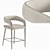 Elegant Gray Counter Stool 3D model small image 3