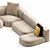 Cappellini Litos Modular Sofa: Versatile Comfort with Removable Cover 3D model small image 2