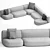 Cappellini Litos Modular Sofa: Versatile Comfort with Removable Cover 3D model small image 4