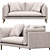 Luxury Munich Velvet Sofa 3D model small image 4