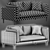 Luxury Munich Velvet Sofa 3D model small image 6