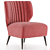 Sleek Lipstick Armchair: Stylish Comfort 3D model small image 1